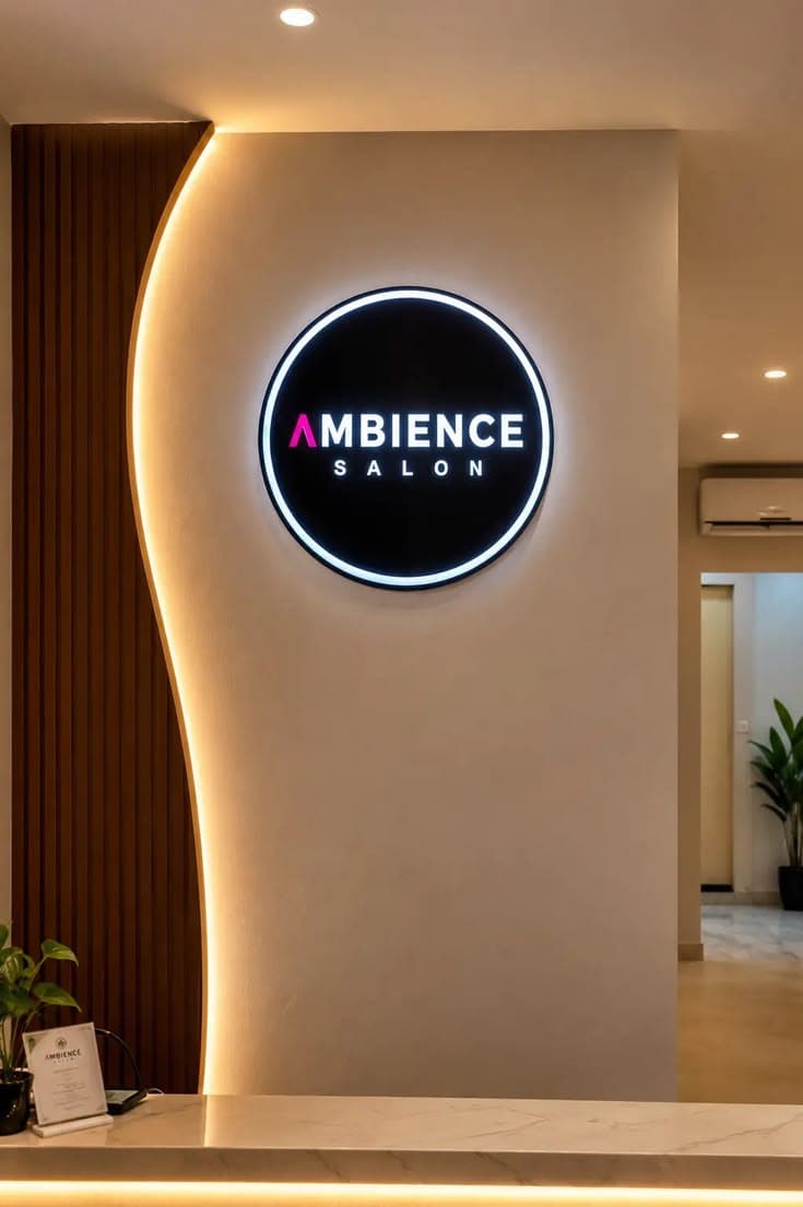 Backlit Reception Logo Board