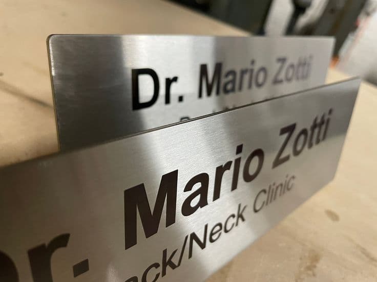 Etched Steel-Finish Name Plate