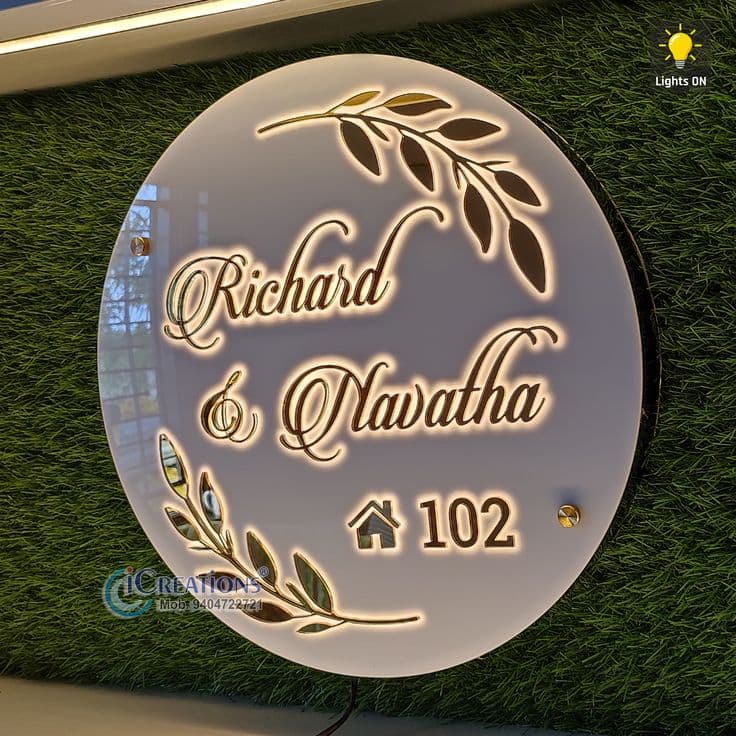 LED House Name Plate