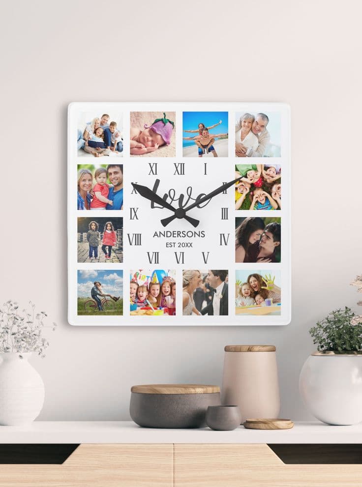 Square Photo Wall Clock