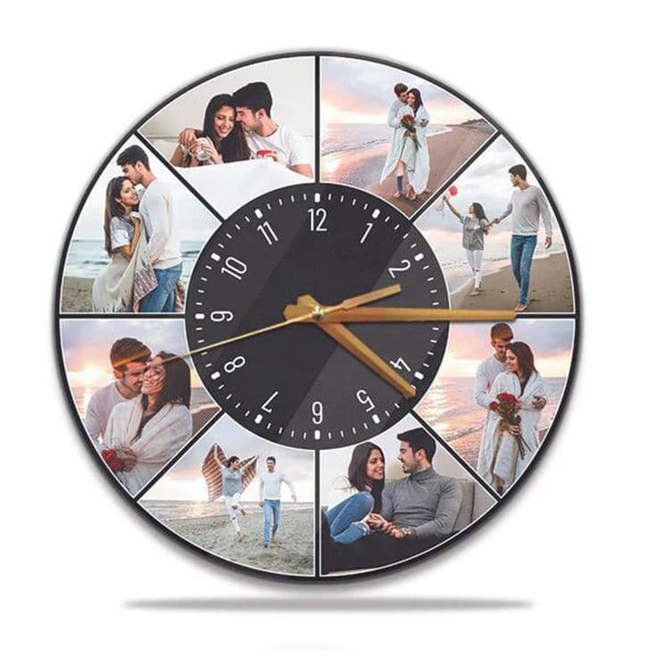 Round Acrylic Photo Wall Clock