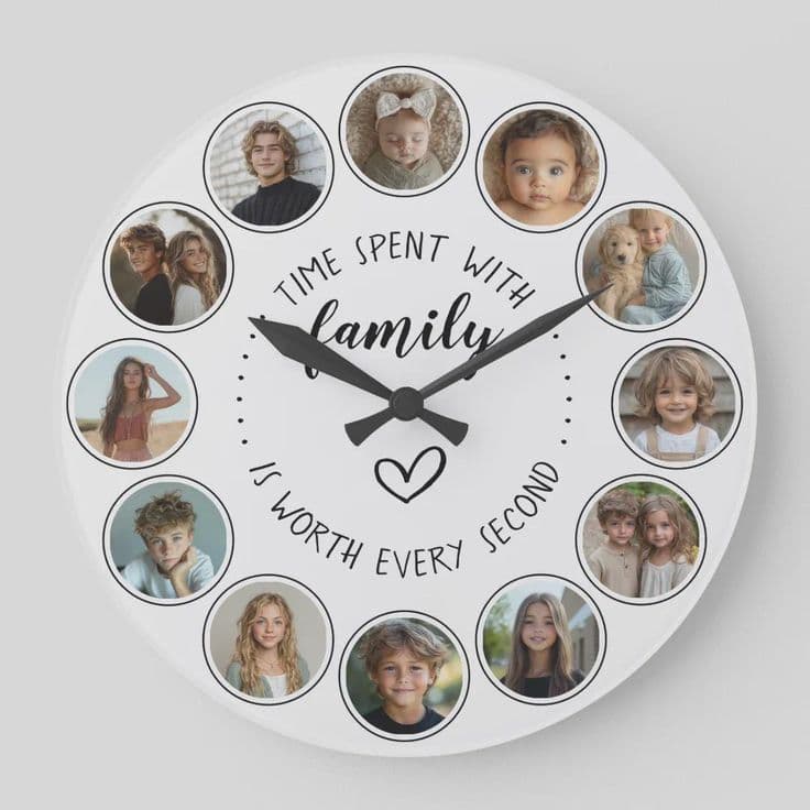 Collage Photo Wall Clock