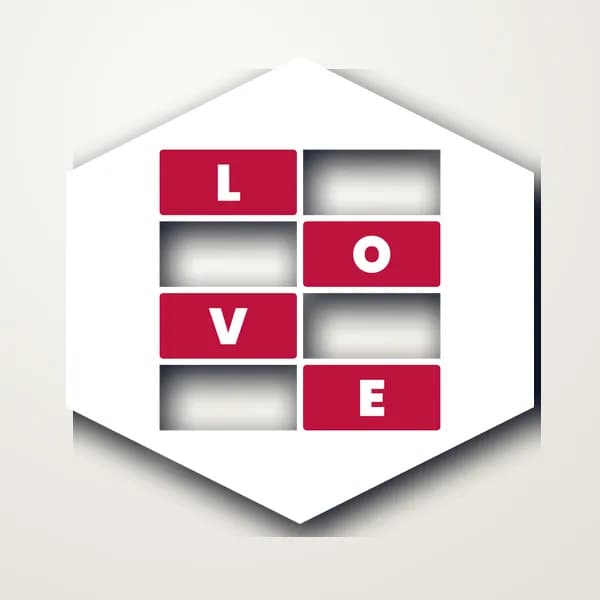 LOVE · Hexagon